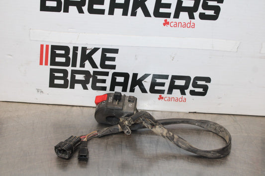 08 KAWASAKI ZX6R RIGHT CLIP ON HANDLE KILL OFF START SWITCH SWITCHES BB896