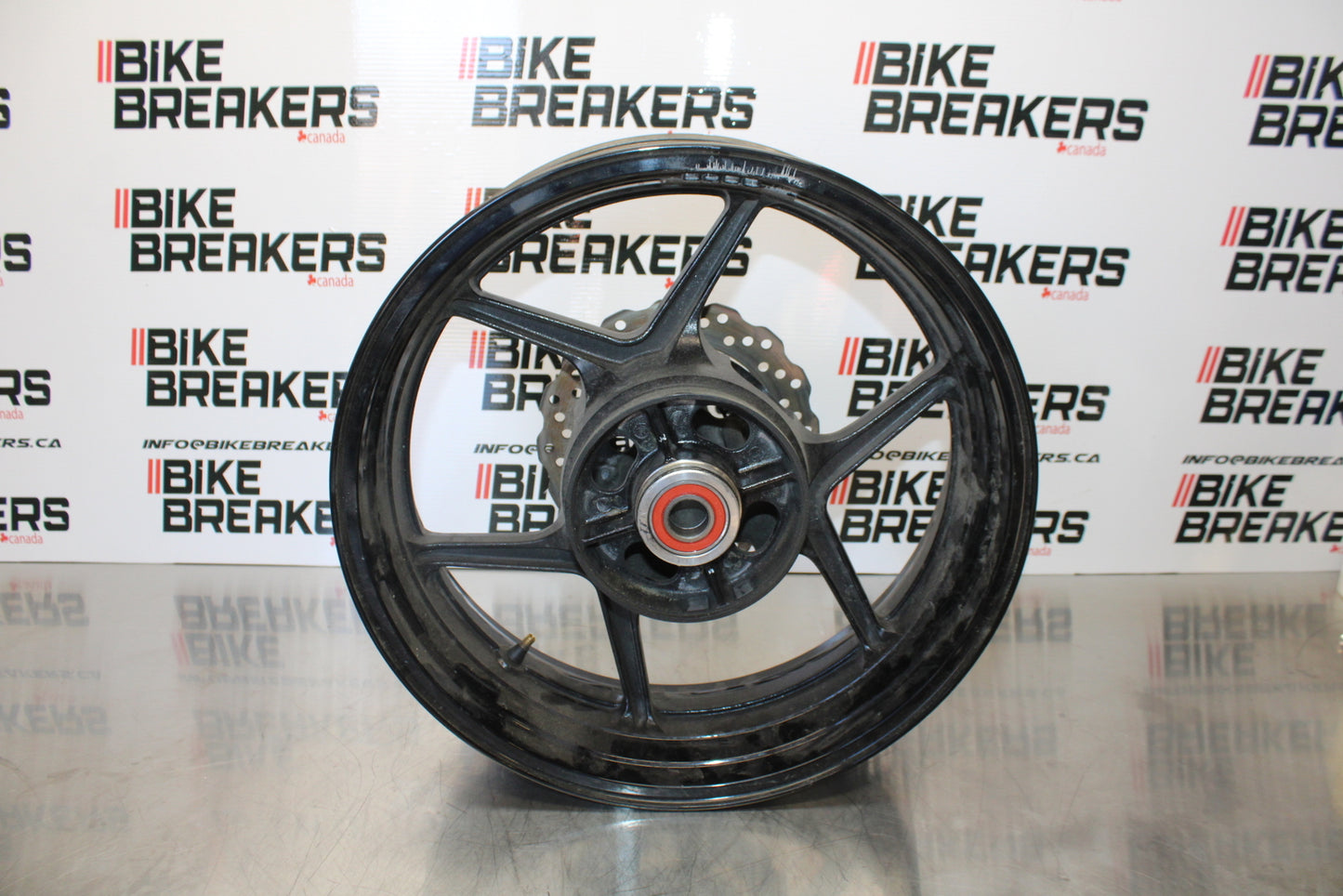 13-18 KAWASAKI NINJA ZX6R REAR WHEEL BACK RIM & ROTOR BB143