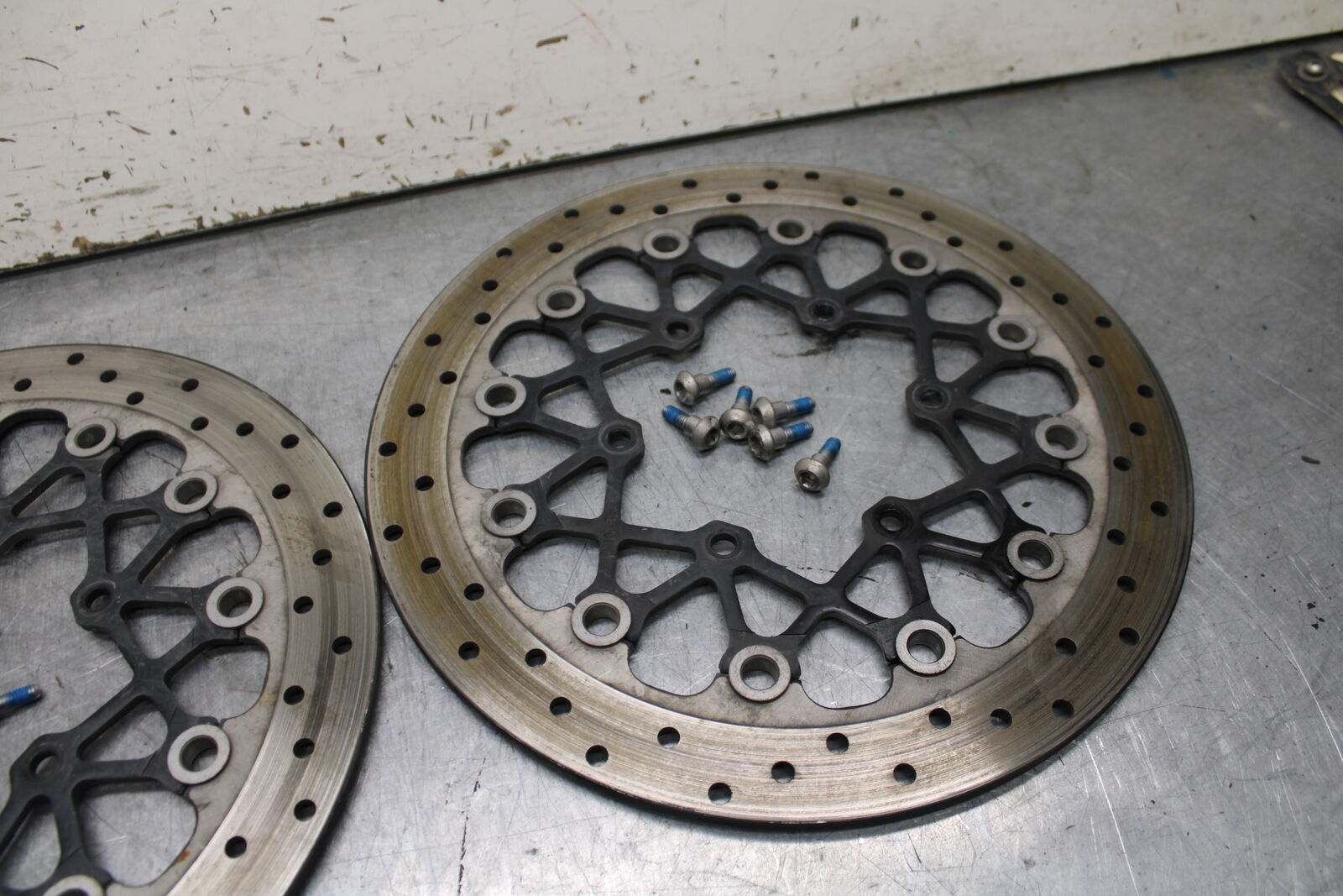 11-24 SUZUKI GSXR750 FRONT LEFT RIGHT BRAKE ROTORS DISCS 59210-37H01 BB714