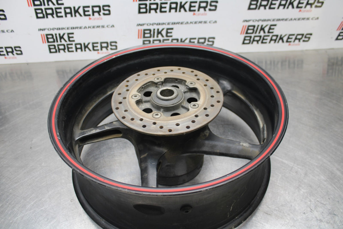 07-08 YAMAHA YZF R1 REAR WHEEL BACK RIM & BACK BRAKE DISC BB771