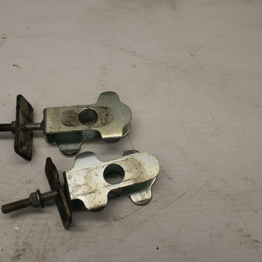 04-09 SUZUKI GS500F SWINGARM CHAIN TENSIONER ADJUSTMENT BRACKETS  BB261