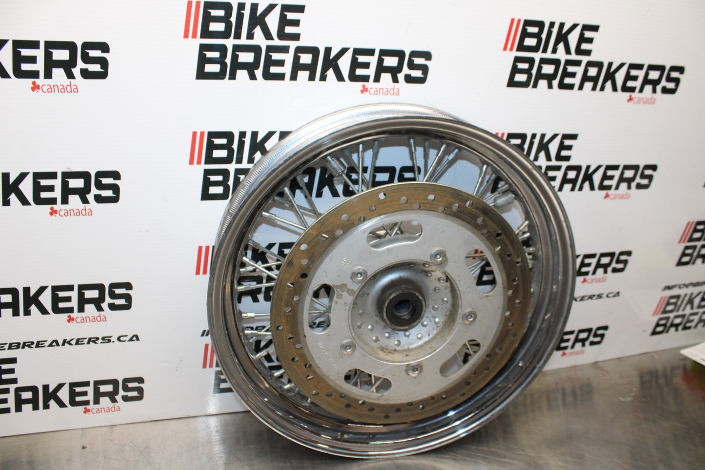 08 KAWASAKI VULCAN 900 FRONT WHEEL FRONT RIM & DISC ROTOR BB184