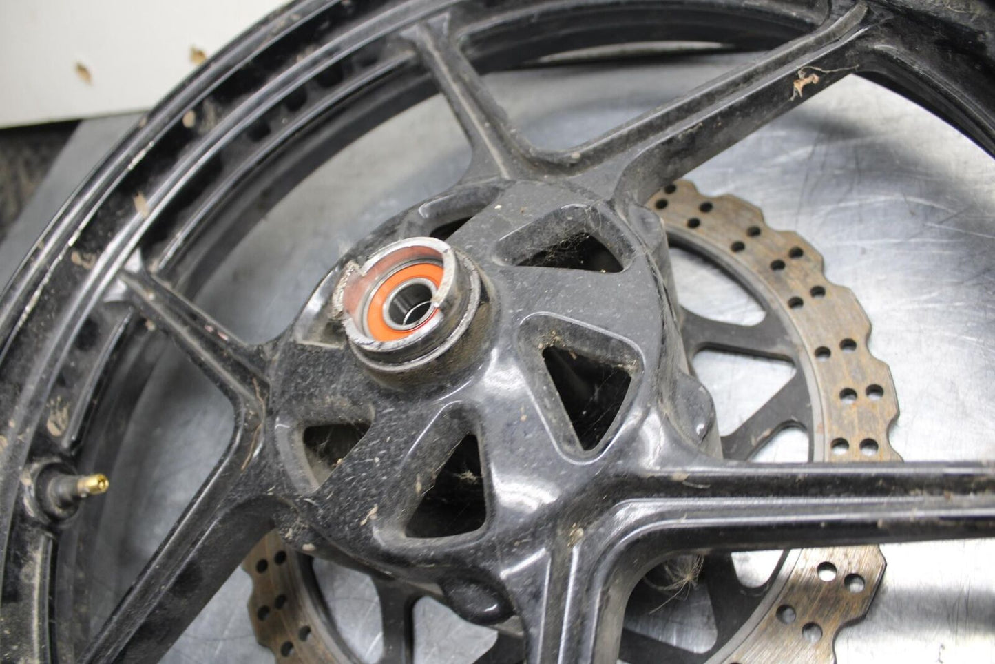 08-12 KAWASAKI NINJA 250R EX250J FRONT WHEEL RIM DISC ROTOR BB612