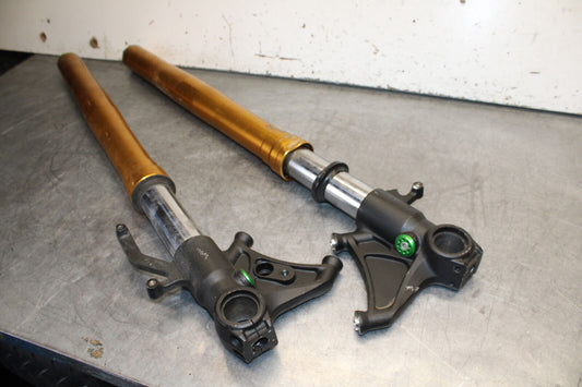 08-19 KAWASAKI NINJA ZX10R FRONT FORKS SHOCK SUSPENSION SET PAIR BB00