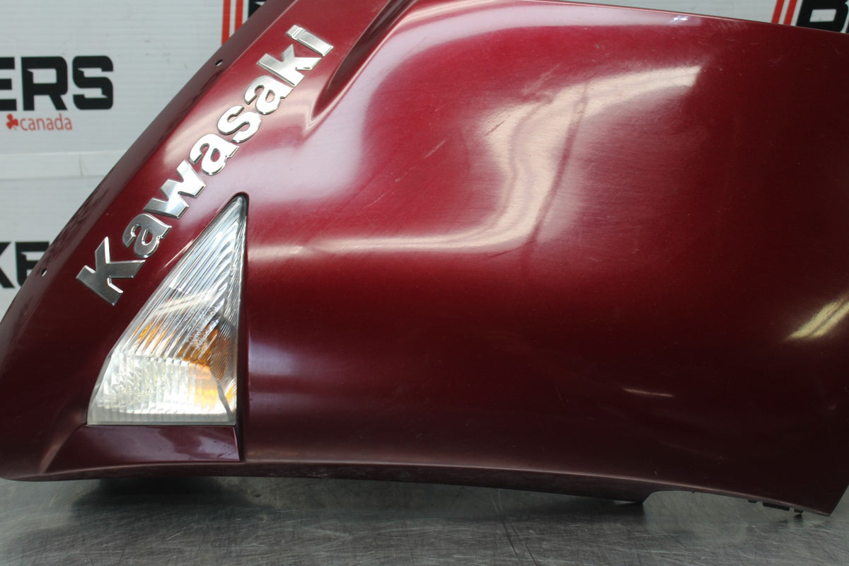 09 KAWASAKI CONCOURS 14 ZG1400B LEFT MID UPPER SIDE FAIRING COWL BB875