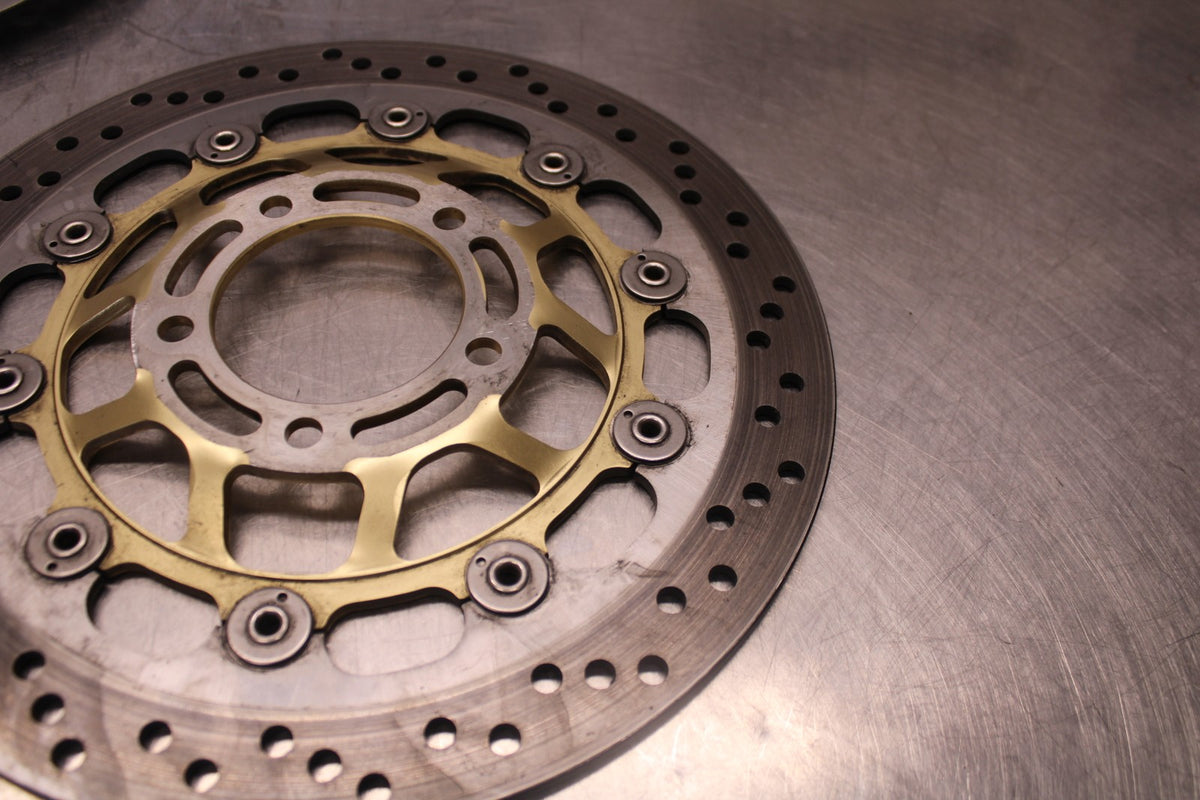 05-08 TRIUMPH SPEED TRIPLE 1050 FRONT LEFT RIGHT BRAKE ROTORS DISCS BB933
