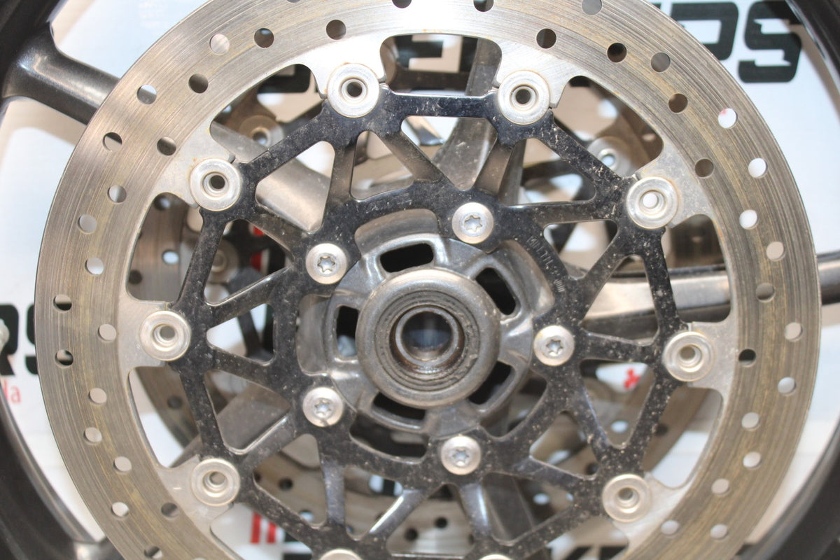 12 TRIUMPH STREET TRIPLE R FRONT WHEEL FRONT RIM & ROTORS BB914