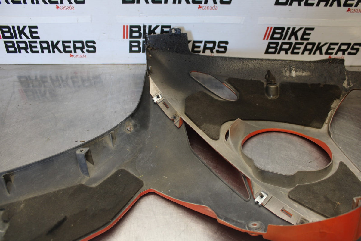 03-04 YAMAHA YZF R6 LEFT LOWER MID UPPER SIDE FAIRING COWL BB890
