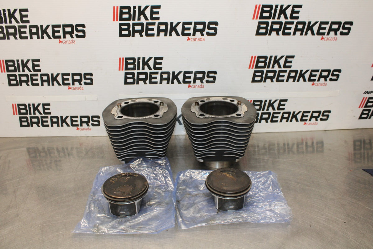 14 HARLEY-DAVIDSON STREET GLIDE ENGINE TOP END CYLINDER & PISTON SET PAIR BB880