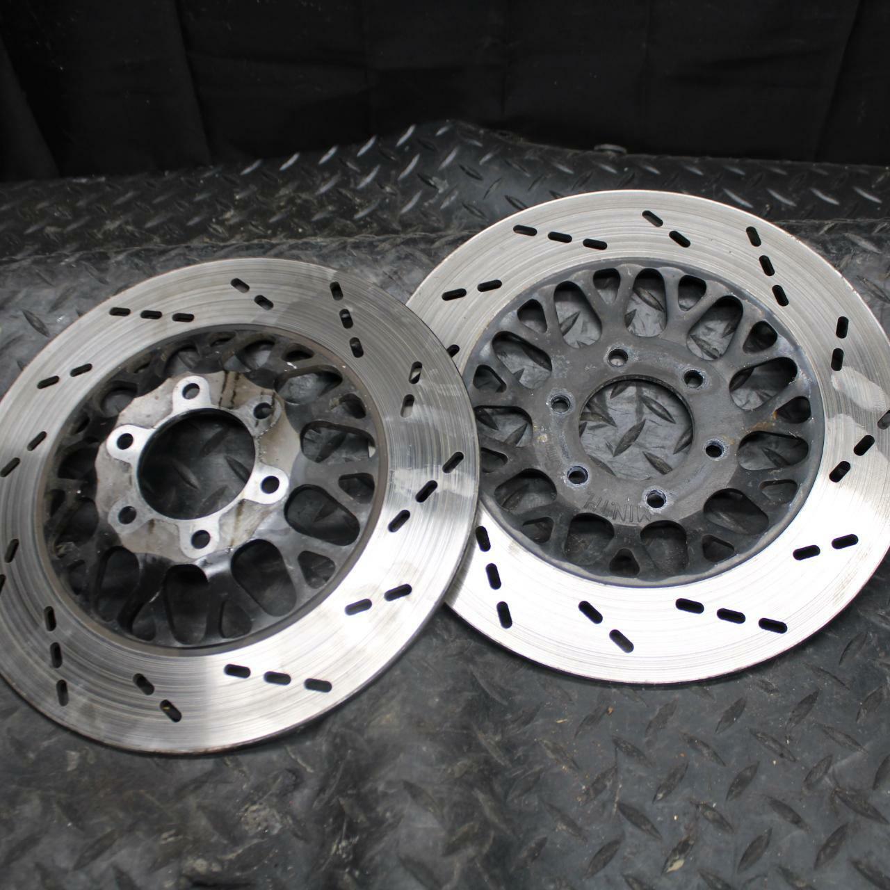 86 SUZUKI GS750ES FRONT LEFT RIGHT BRAKE ROTORS DISCS BB233
