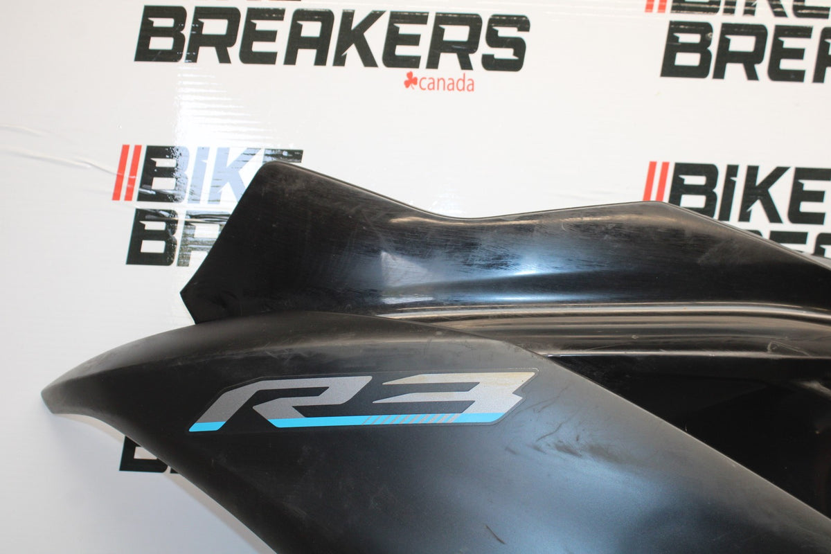 23 YAMAHA YZF R3 LEFT LOWER MID UPPER SIDE FAIRING COWL BB003