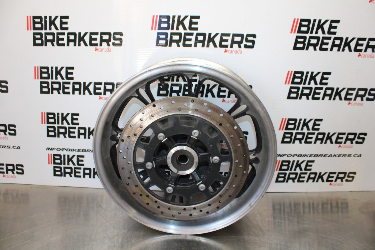09 YAMAHA V STAR 950 REAR WHEEL BACK RIM & BRAKE DISC ROTOR BB172