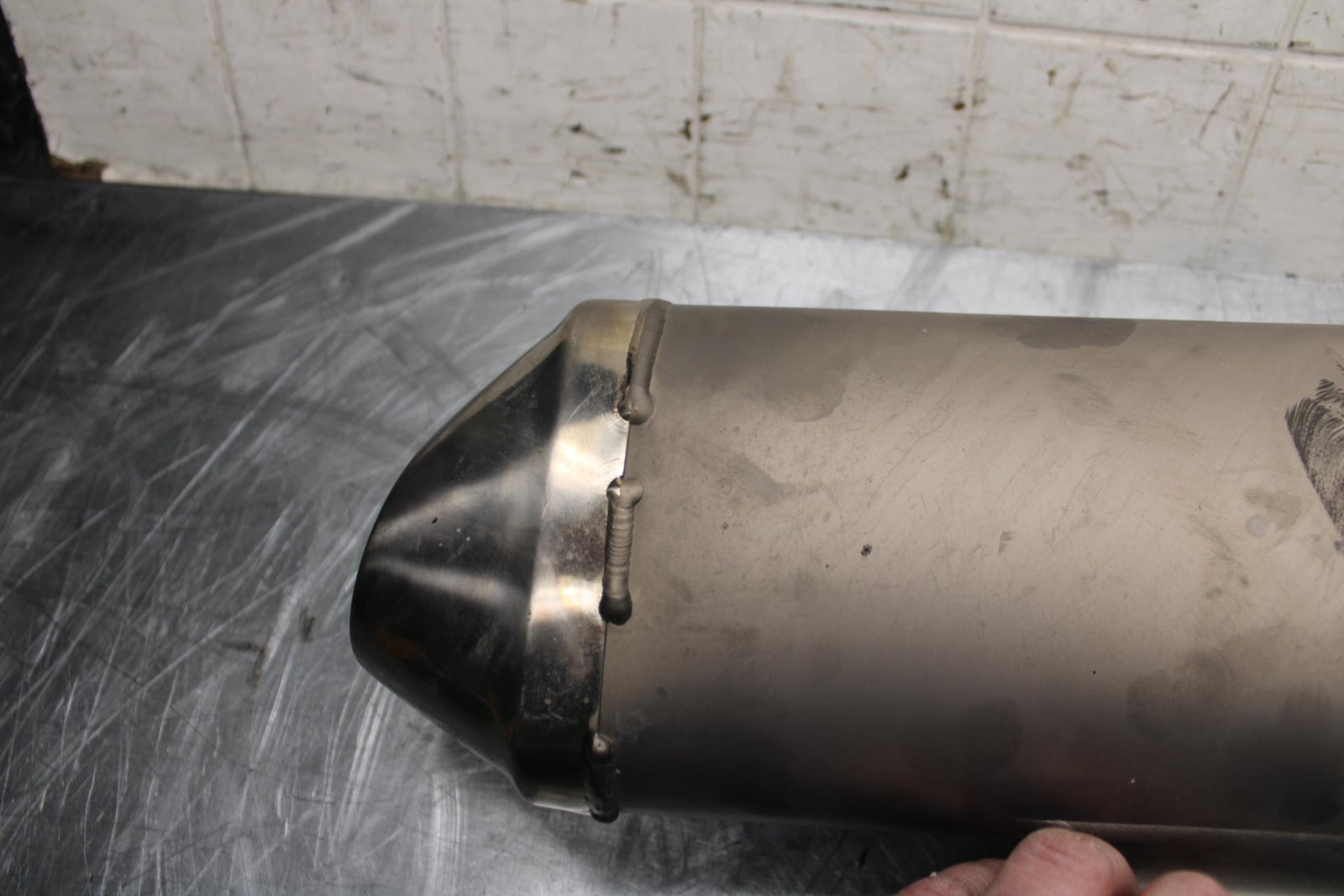 11-21 SUZUKI GSXR750 EXHAUST PIPE MUFFLER SLIP ON CAN SILENCER BB492