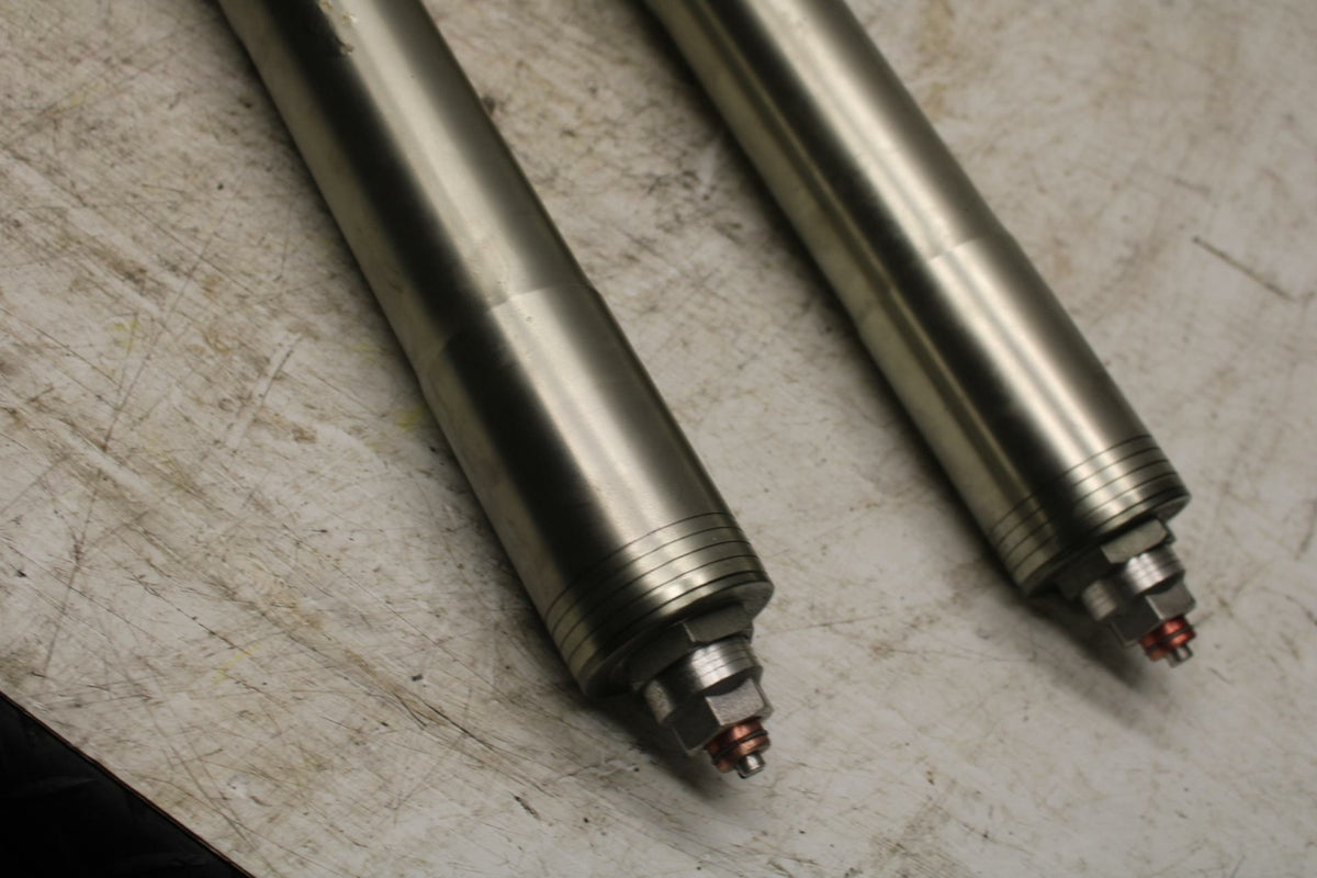 08-10 DUCATI 848 FRONT FORKS SHOCK SUSPENSION SET PAIR BB369