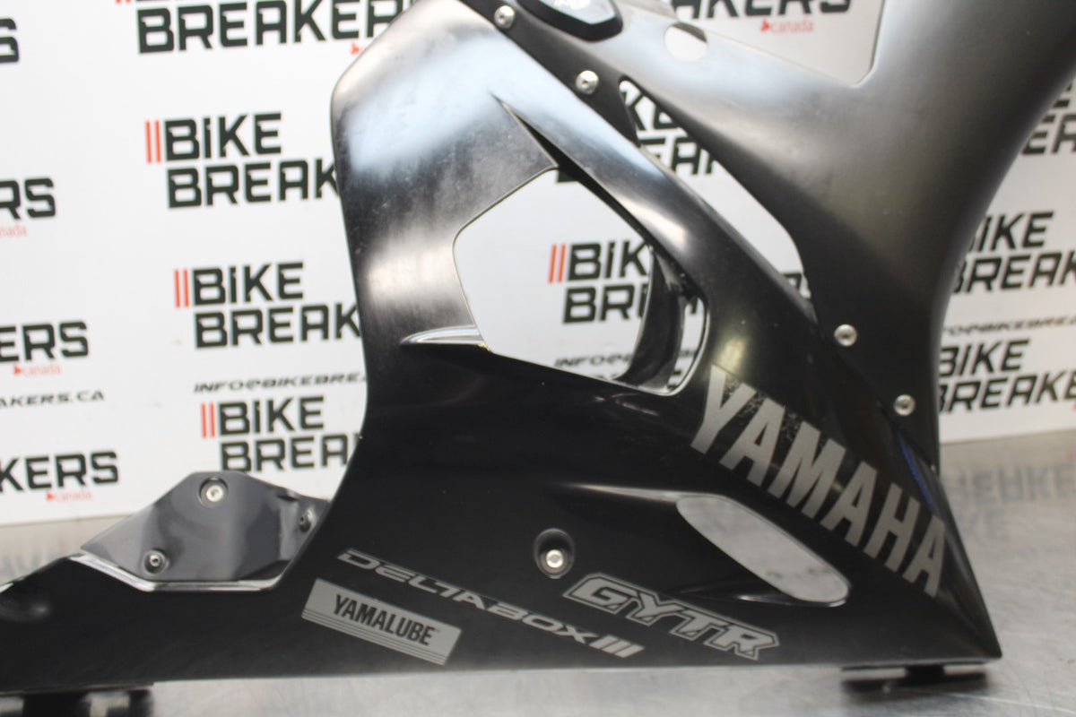 08-09 YAMAHA YZF R6S RIGHT LOWER MID UPPER SIDE FAIRING COWL  BB796
