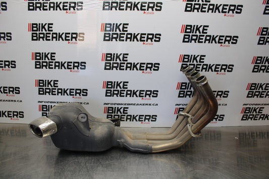 09-15 YAMAHA FZ6R FULL EXHAUST SYSTEM HEADERS PIPE MUFFLER BB161