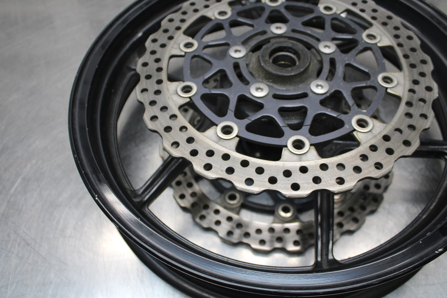 08 KAWASAKI NINJA ZX10R FRONT WHEEL FRONT RIM & ROTORS  BB201