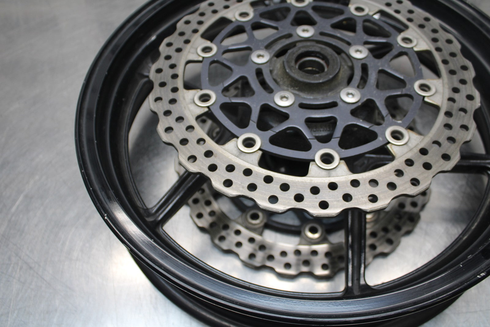 08 KAWASAKI NINJA ZX10R FRONT WHEEL FRONT RIM & ROTORS  BB201