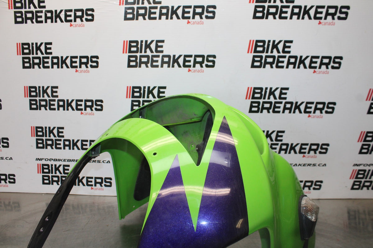 98 KAWASAKI NINJA ZX6 FRONT UPPER NOSE FAIRING COWL SHROUD BB870