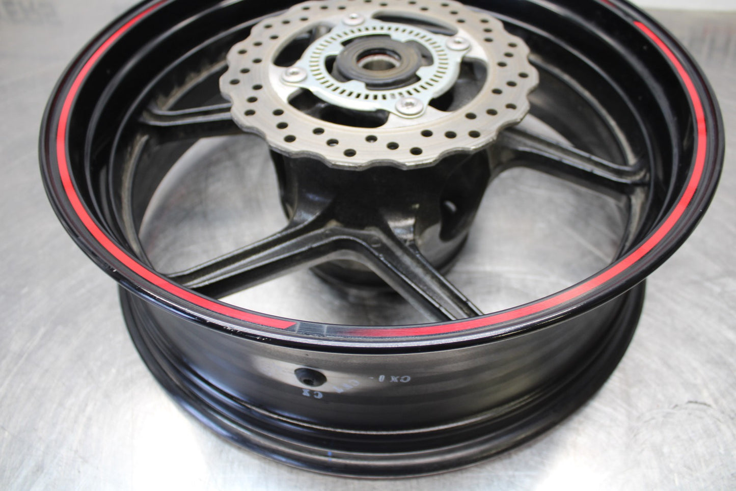 21-23 KAWASAKI NINJA ZX6R REAR WHEEL BACK RIM & ROTOR BB179