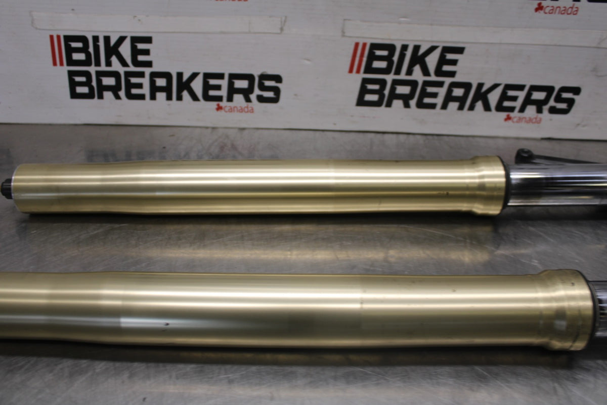 08-09 KAWASAKI NINJA ZX14R FRONT FORKS SHOCK SUSPENSION SET PAIR BB932