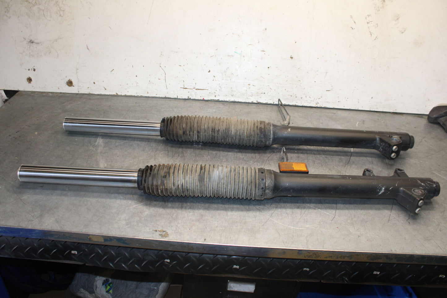 08-18 KAWASAKI KLR650 FRONT FORKS SHOCK SUSPENSION SET PAIR BB707