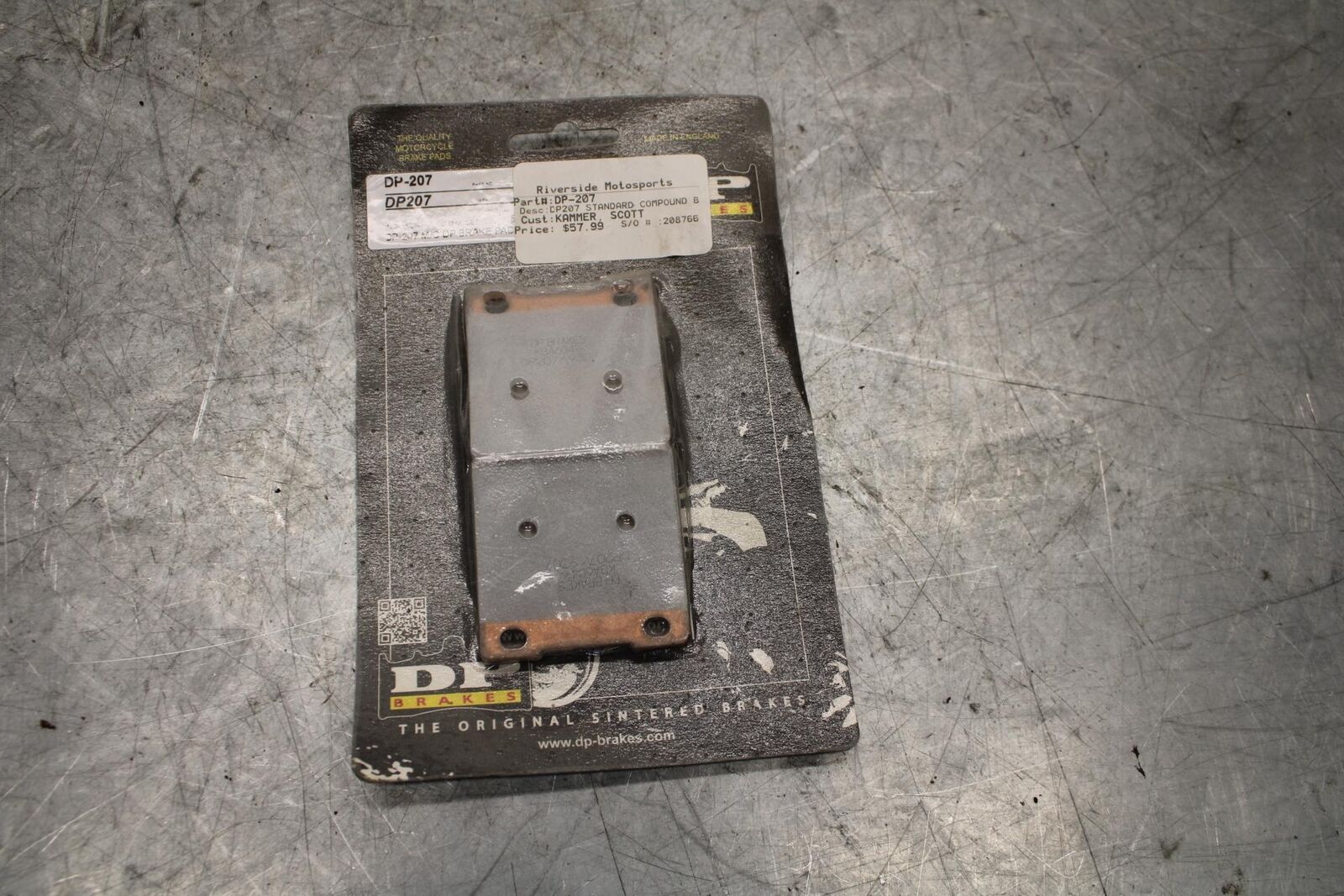 1997 Suzuki GSXR750 REAR BACK BRAKE PAD DP BB527