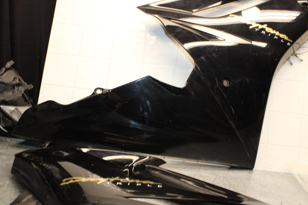 06-07 TRIUMPH DAYTONA 675 DAYTONA 675 LEFT LOWER MID UPPER SIDE FAIRING  BB441