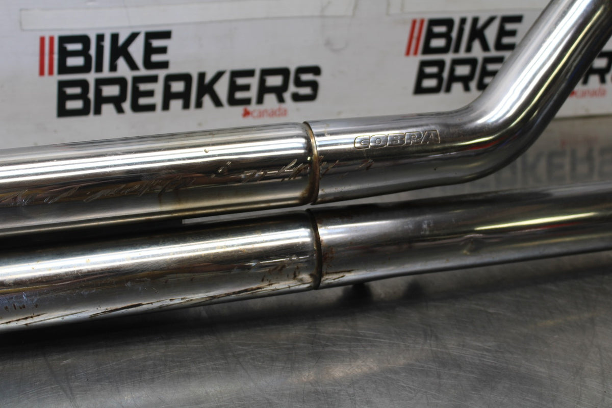 08 YAMAHA V STAR 1100 XVS1100AW CLASSIC COBRA FULL EXHAUST PIPE BB916