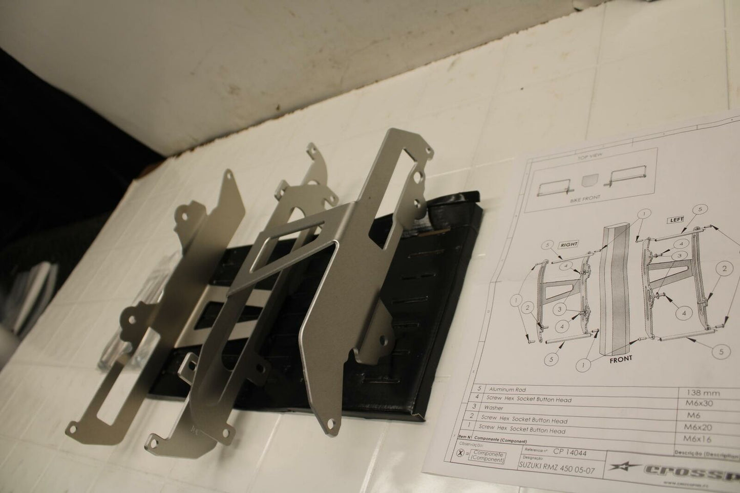 05-07 SUZUKI RMZ450 CROSSPRO RADIATOR GUARD SHIELD