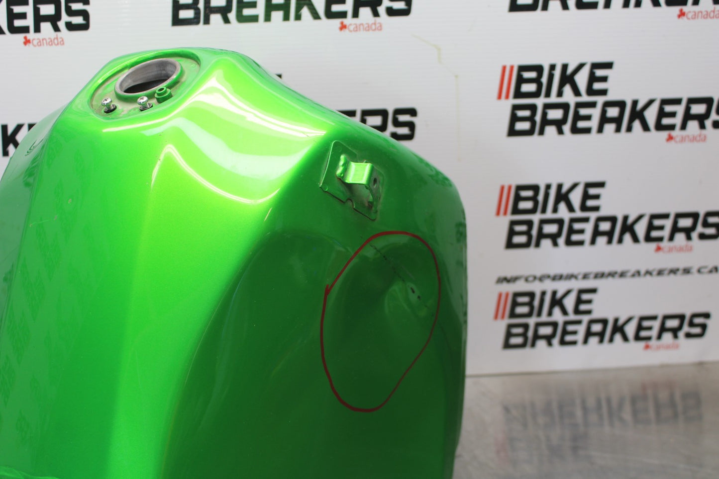 08-18 KAWASAKI KLR650 GAS TANK FUEL CELL PETROL RESERVOIR BB183