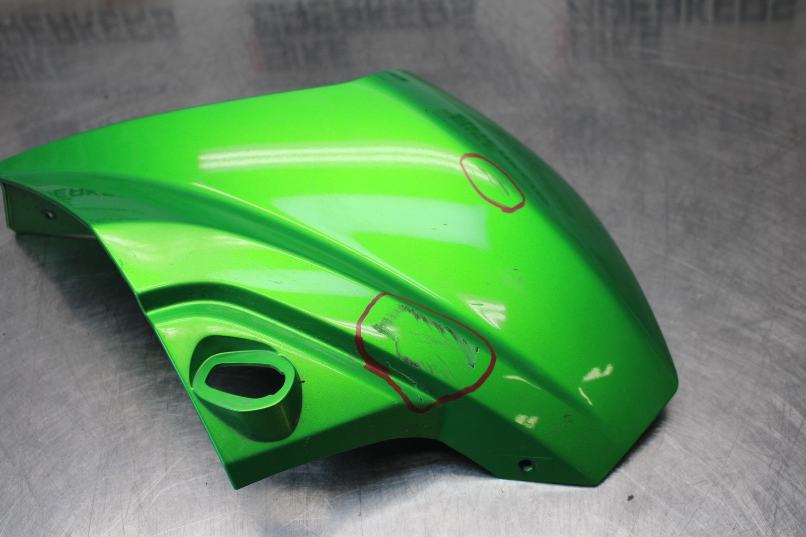 08-18 KAWASAKI KLR650 RIGHT FRONT UPPER NOSE FAIRING COWL SHROUD BB183