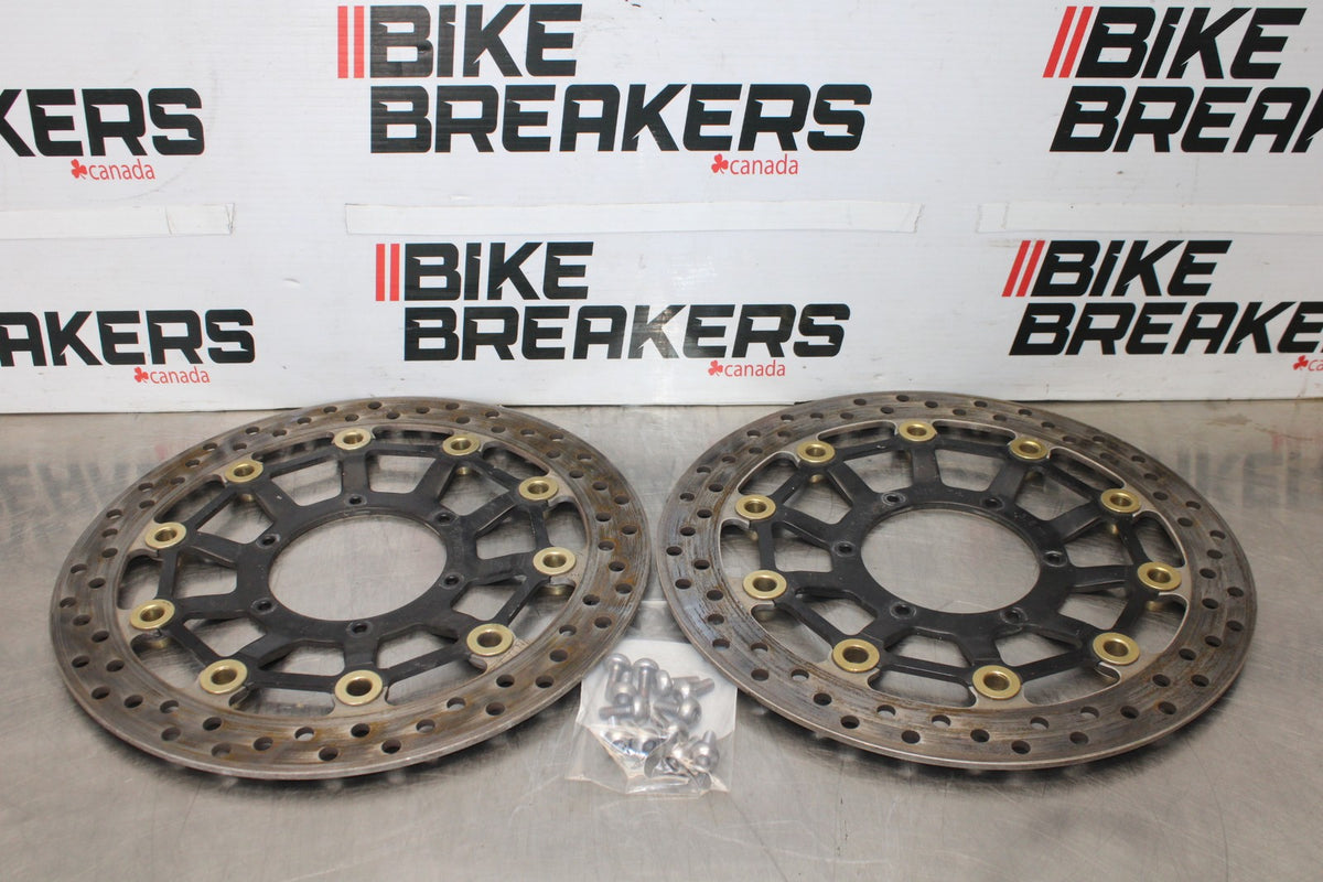 07-12 HONDA CBR600RR FRONT LEFT RIGHT BRAKE ROTORS DISCS BB689