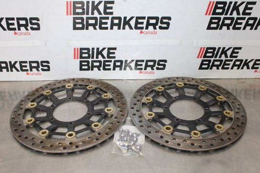 07-12 HONDA CBR600RR FRONT LEFT RIGHT BRAKE ROTORS DISCS BB689