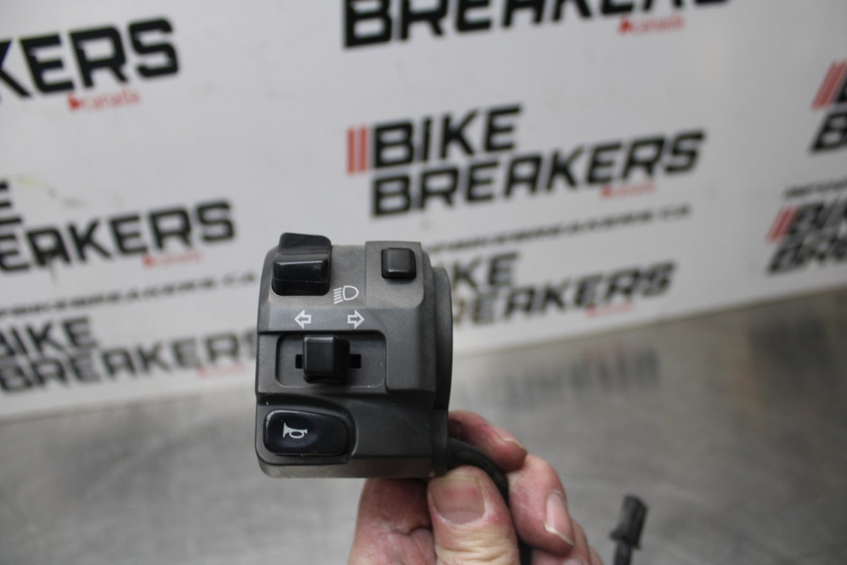 07-08 KAWASAKI NINJA ZX6R LEFT CLIP ON HANDLE HORN SIGNALS SWITCH SWITCHES BB855