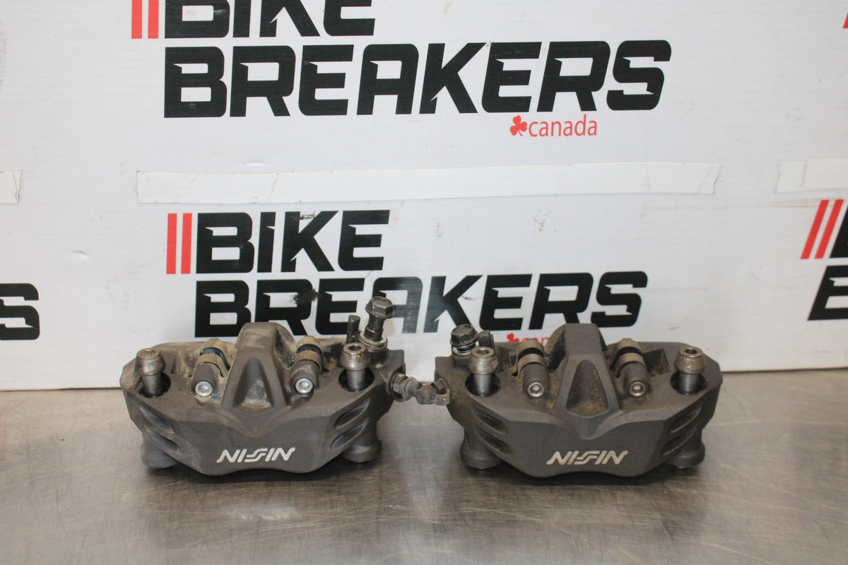 08 KAWASAKI ZX6R RIGHT LEFT FRONT BRAKE CALIPER SET PAIR CALIPERS BB896