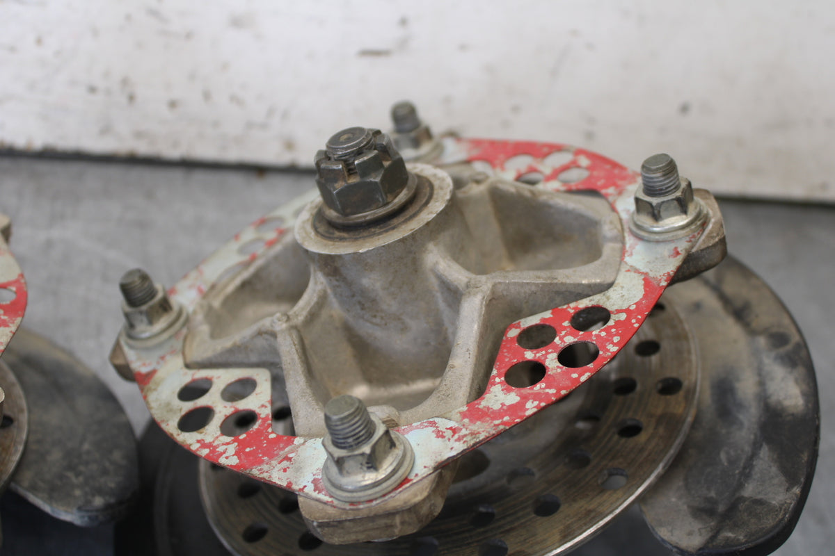 01-05 YAMAHA RAPTOR 660R FRONT WHEEL RIGHT LEFT HUB SET 5LP-25111-20-00  BB695