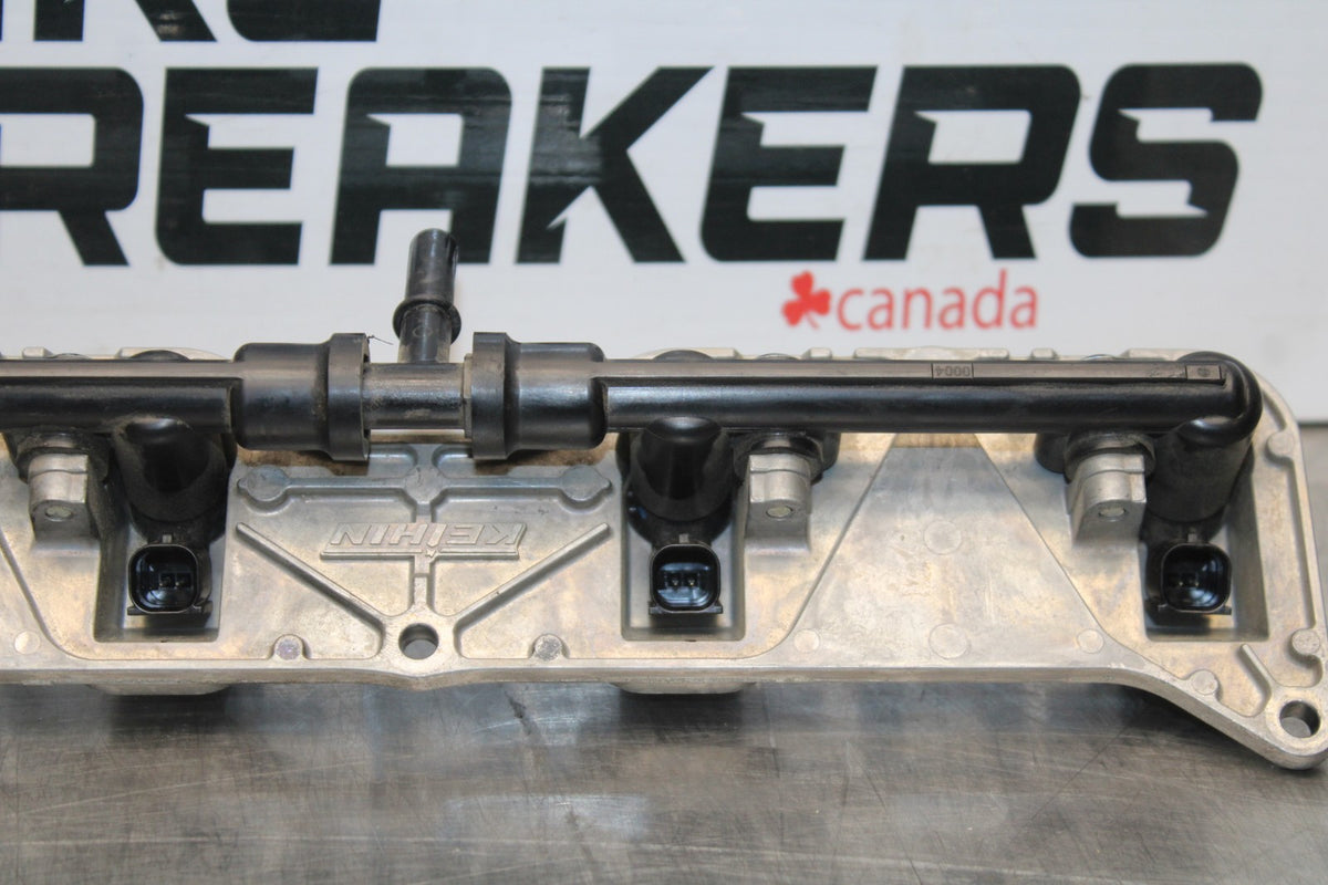 08 KAWASAKI NINJA ZX10R SECONDARY FUEL INJECTORS TOP AIRBOX GAS RAIL BB201