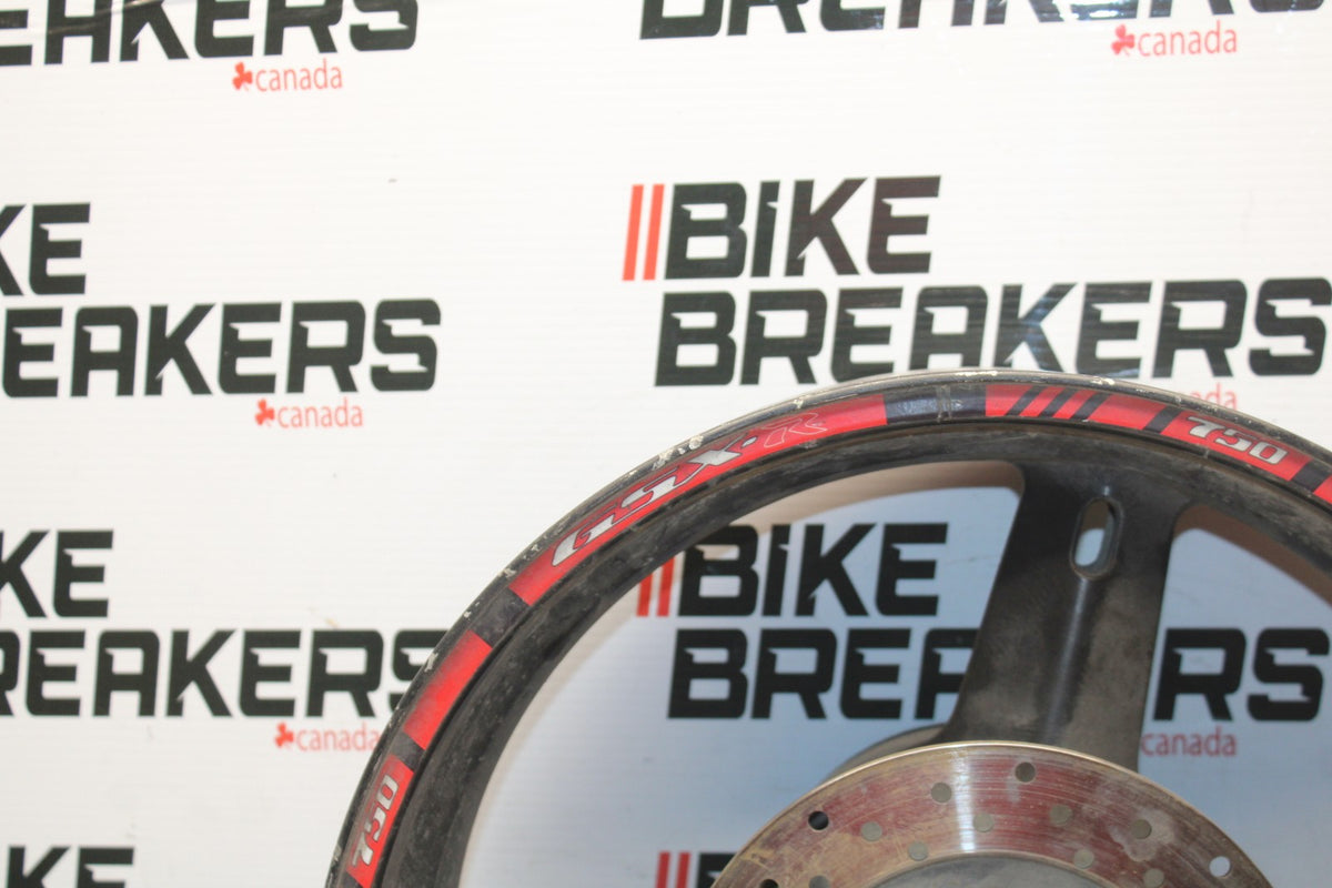 00 SUZUKI GSXR750 REAR WHEEL BACK RIM & ROTOR BB820