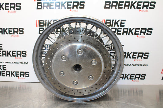 04 YAMAHA ROAD STAR XV1700A FRONT WHEEL FRONT RIM & ROTORS BB155