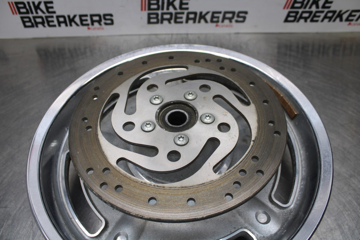 09 HARLEY-DAVIDSON SPORTSTER 1200 CUSTOM XL1200C REAR WHEEL RIM & ROTOR BB776