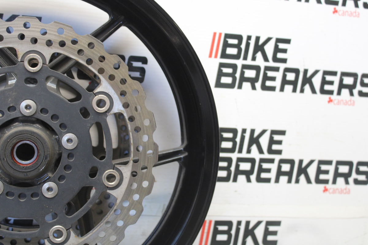 12 KAWASAKI NINJA 650 EX650E FRONT WHEEL FRONT RIM & ROTORS