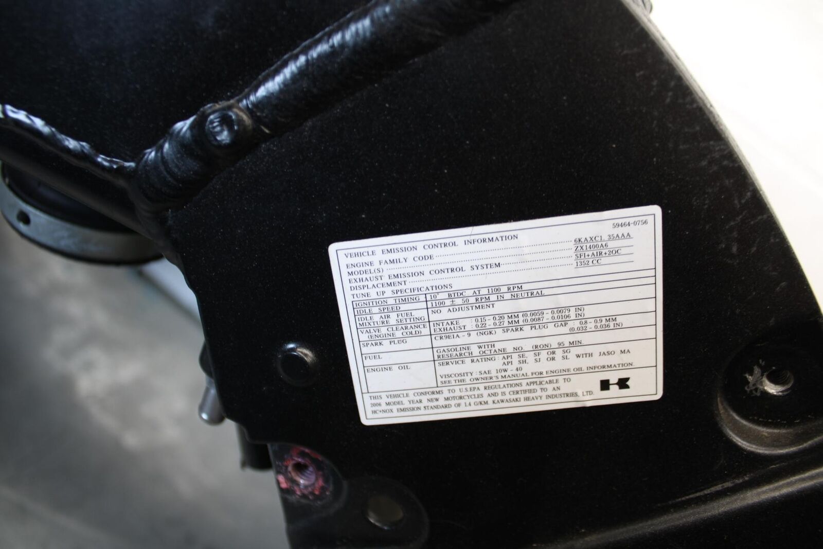 06-07 KAWASAKI NINJA ZX14R FRAME CHASSIS BB433