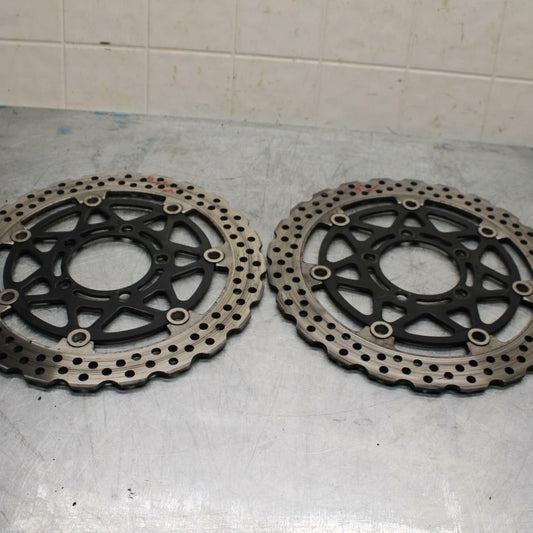 10-13 KAWASAKI Z1000 FRONT LEFT RIGHT BRAKE ROTORS DISCS  BB421