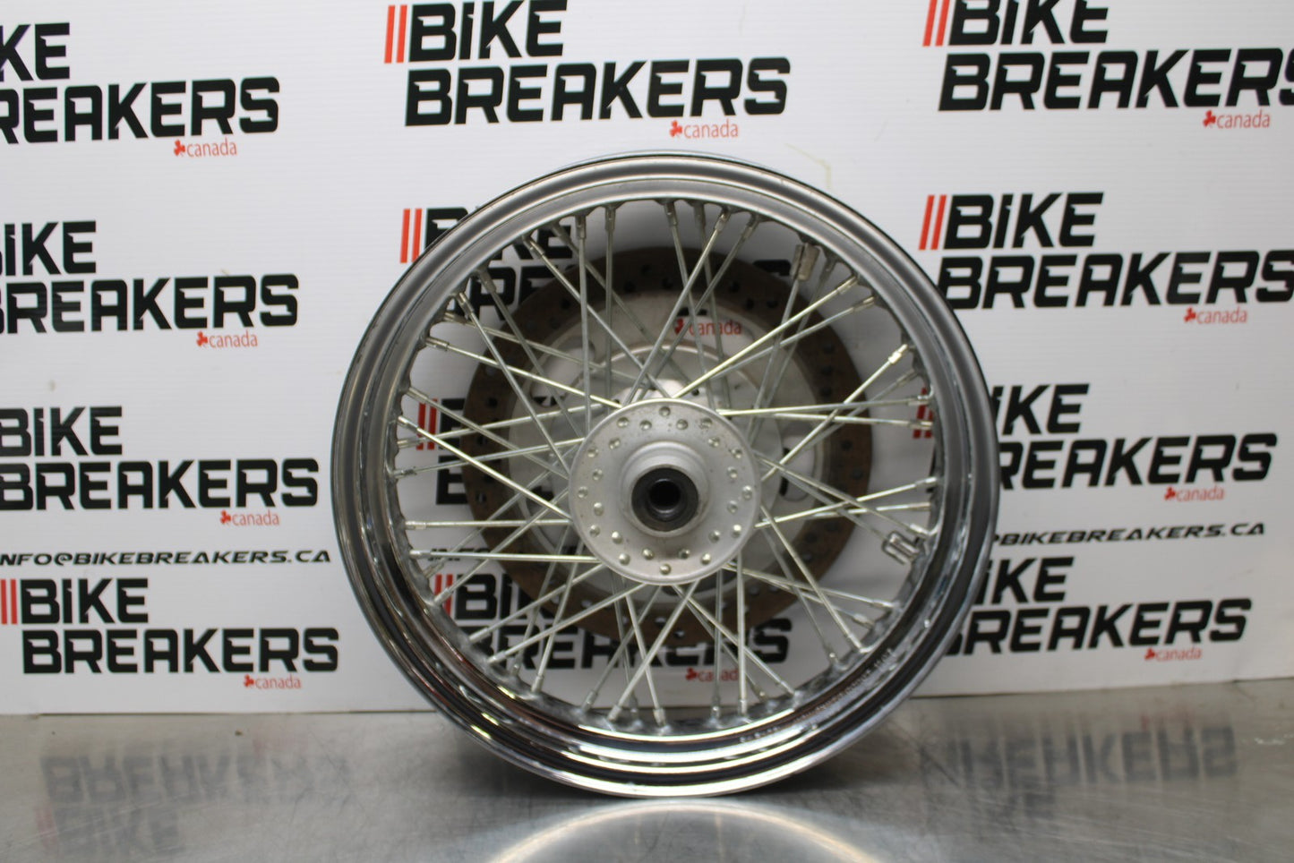 08 KAWASAKI VULCAN 900 FRONT WHEEL FRONT RIM & DISC ROTOR BB184