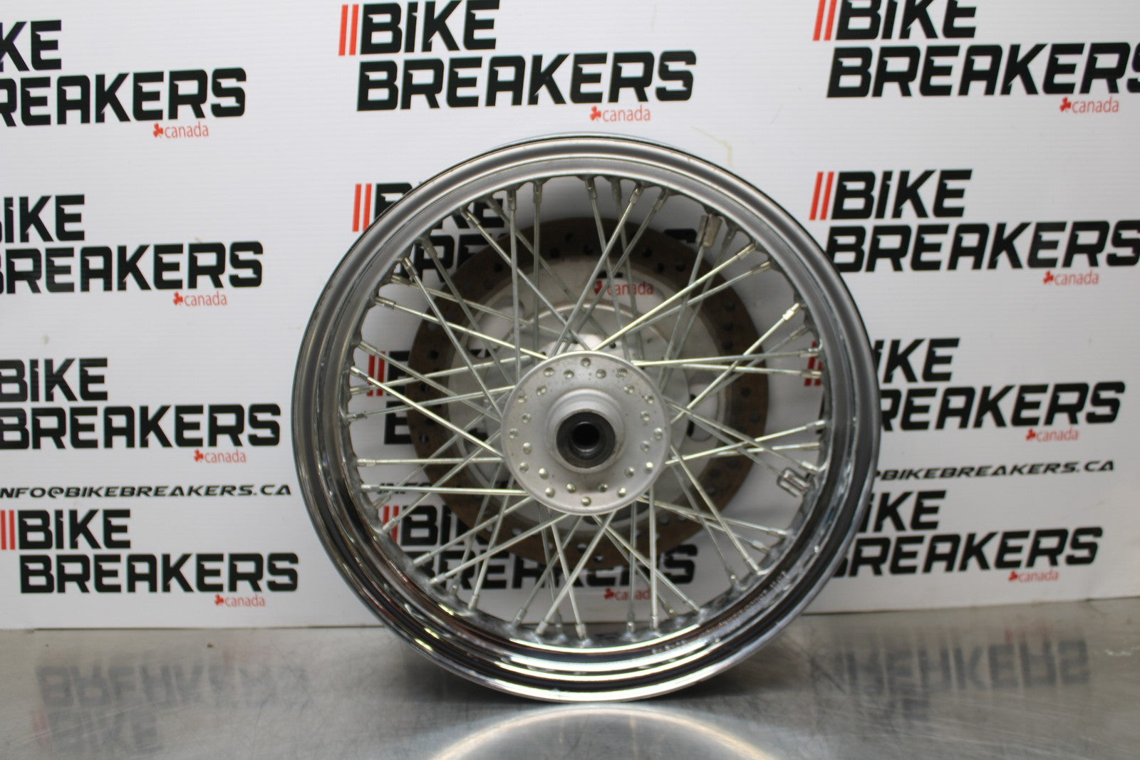 08 KAWASAKI VULCAN 900 FRONT WHEEL FRONT RIM & DISC ROTOR BB184