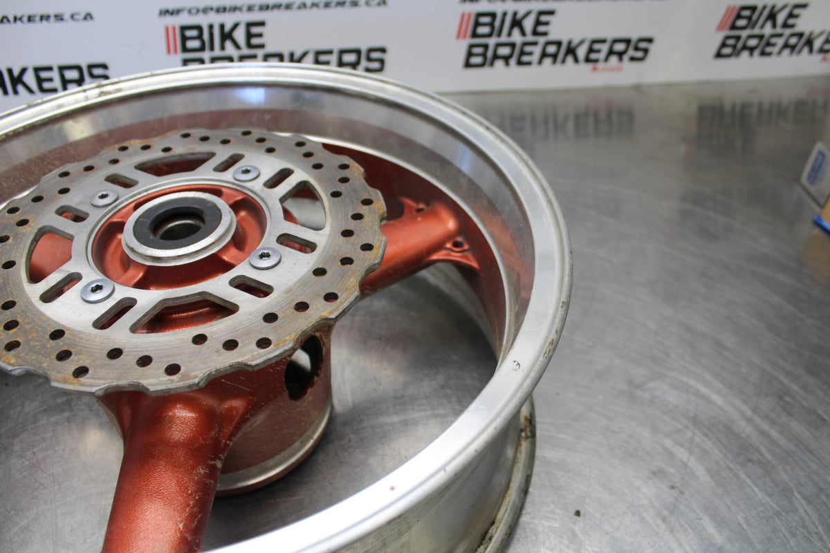 07 KAWASAKI Z1000 REAR WHEEL BACK RIM & ROTOR BB148