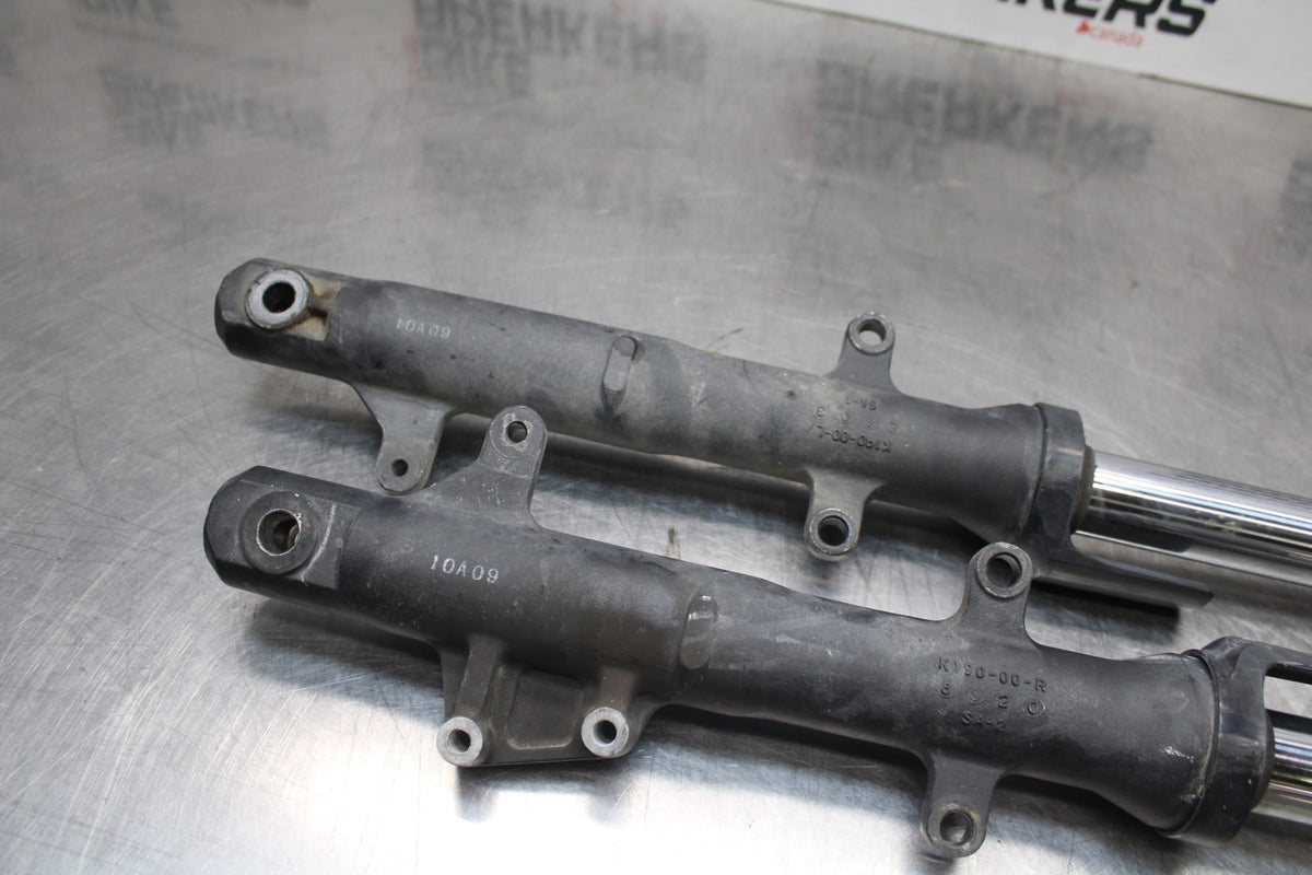 09 KAWASAKI NINJA 250R FRONT FORKS SHOCK SUSPENSION SET PAIR BB824