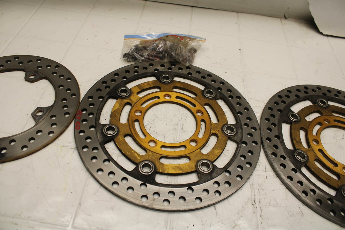 03-04 KAWASAKI NINJA ZX6R 636 FRONT LEFT RIGHT BRAKE ROTORS DISCS BB06