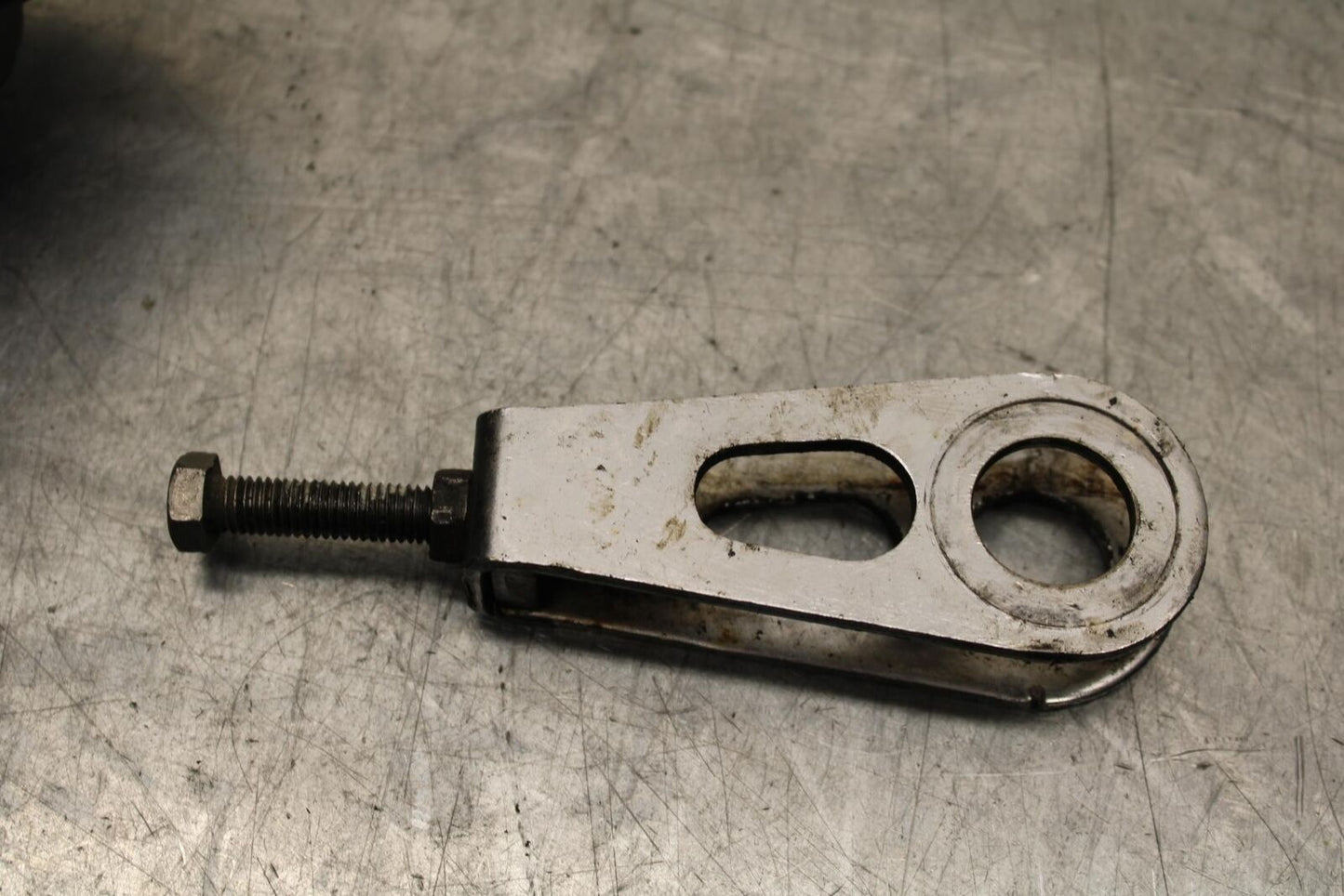 1977 Honda CB550K --- SWINGARM CHAIN TENSIONER ADJUSTMENT BRACKETS  BB592
